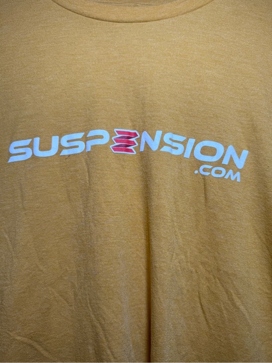 Unbranded Other - 🏎️ 💨 SUSPENSION.COM car culture Graphic Tee in Mustard Yellow motorsport Large